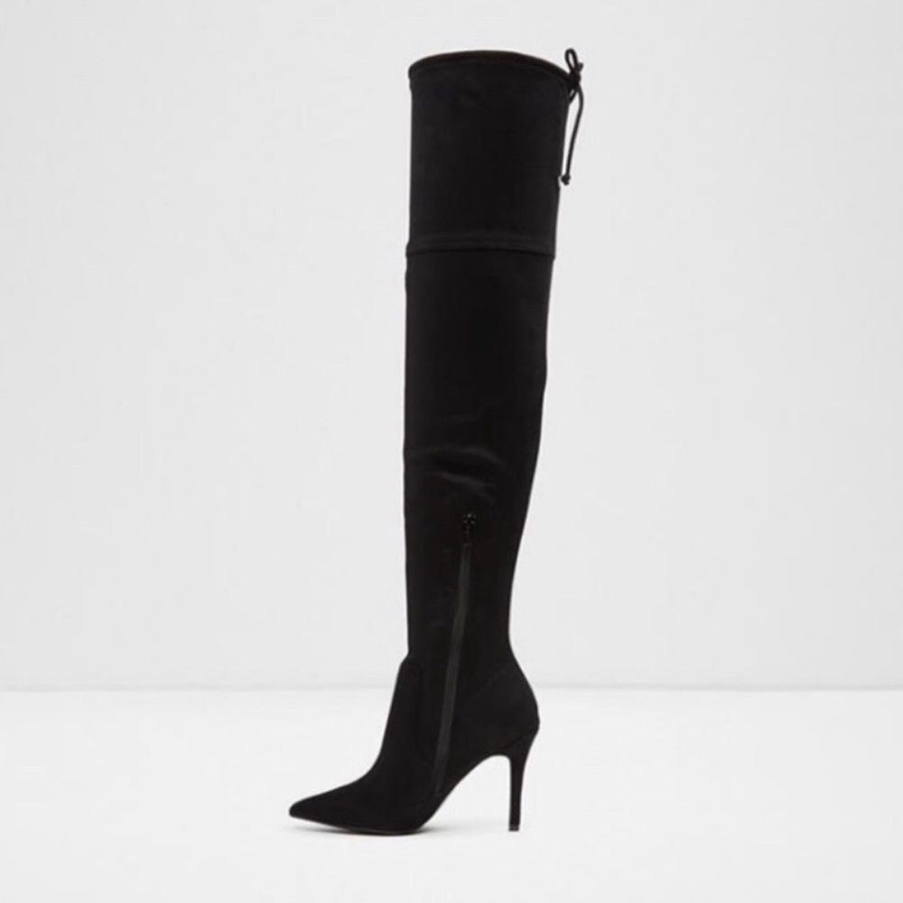 Blk Suede Aldo over the knee boots sz 7 - Picture 3 of 7